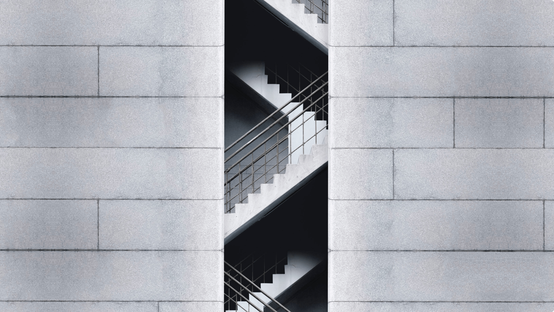 Abstract image of staircase in black and white