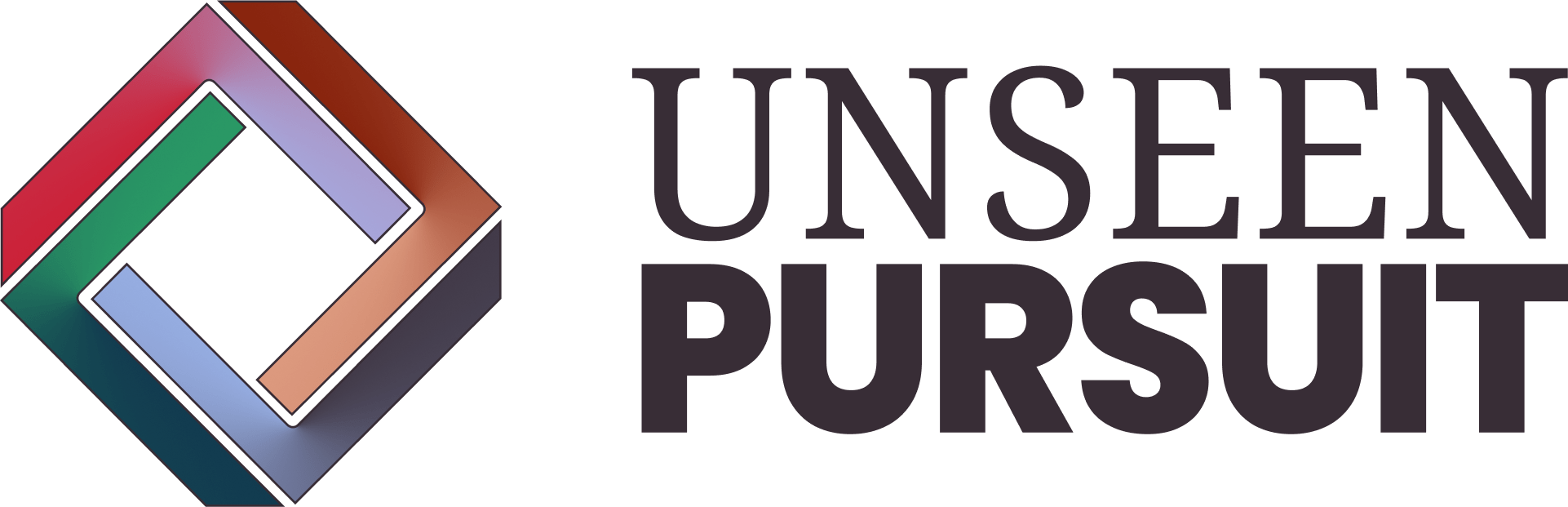 Unseen Pursuit logo in color with a transparent background