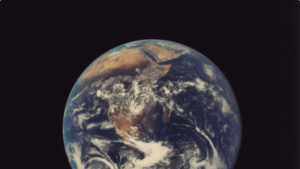 A photograph of the Earth